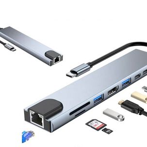 Adaptador Tipo C 8 En 1 Hub Usb 3.0 Hdmi 4k Multipuerto
