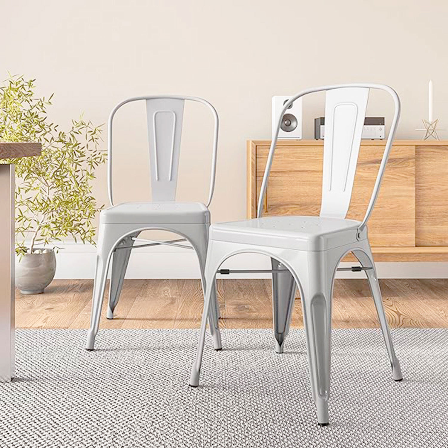 Pack De 4 Silla Metal Tolixblanco image number 1.0
