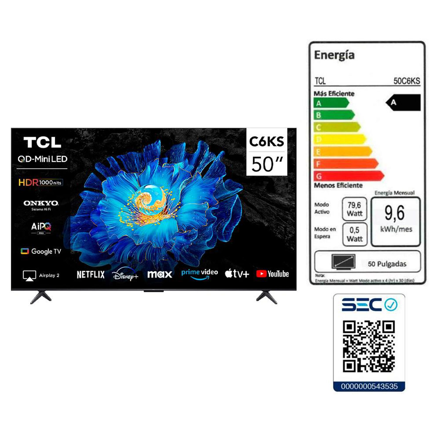 Miniled 50" TCL C6KS / Ultra HD / Smart TV image number 10.0