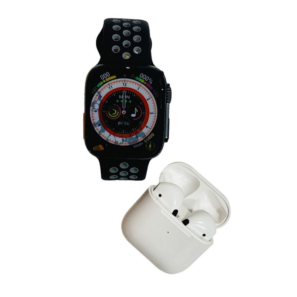 Reloj Smartwatch 8 Ultra Y Audífonos Inalámbricos Bluetooth image number 1.0