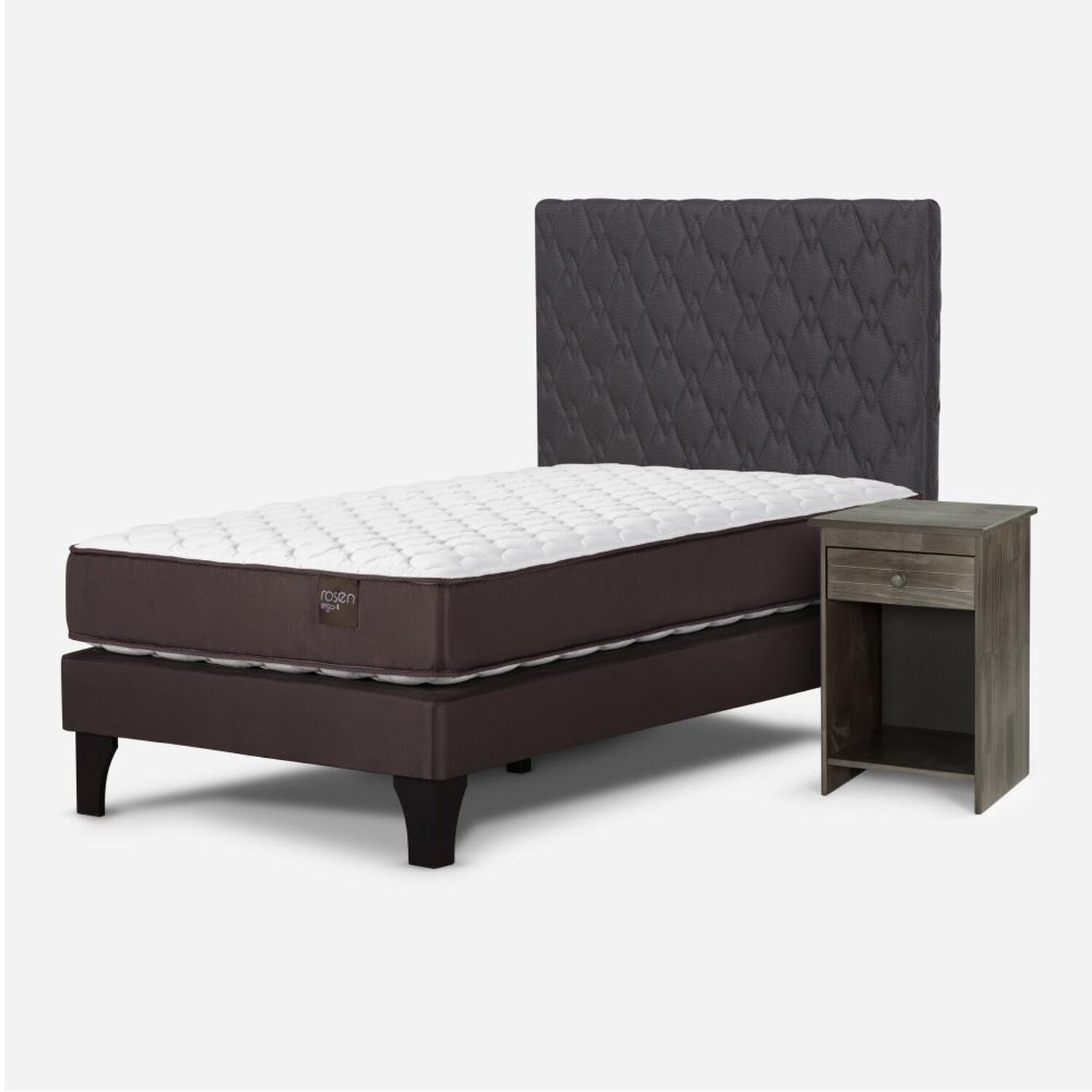 Cama Europea Rosen New Ergo T / 1.5 Plazas / Base Normal + Set De Maderas image number 1.0