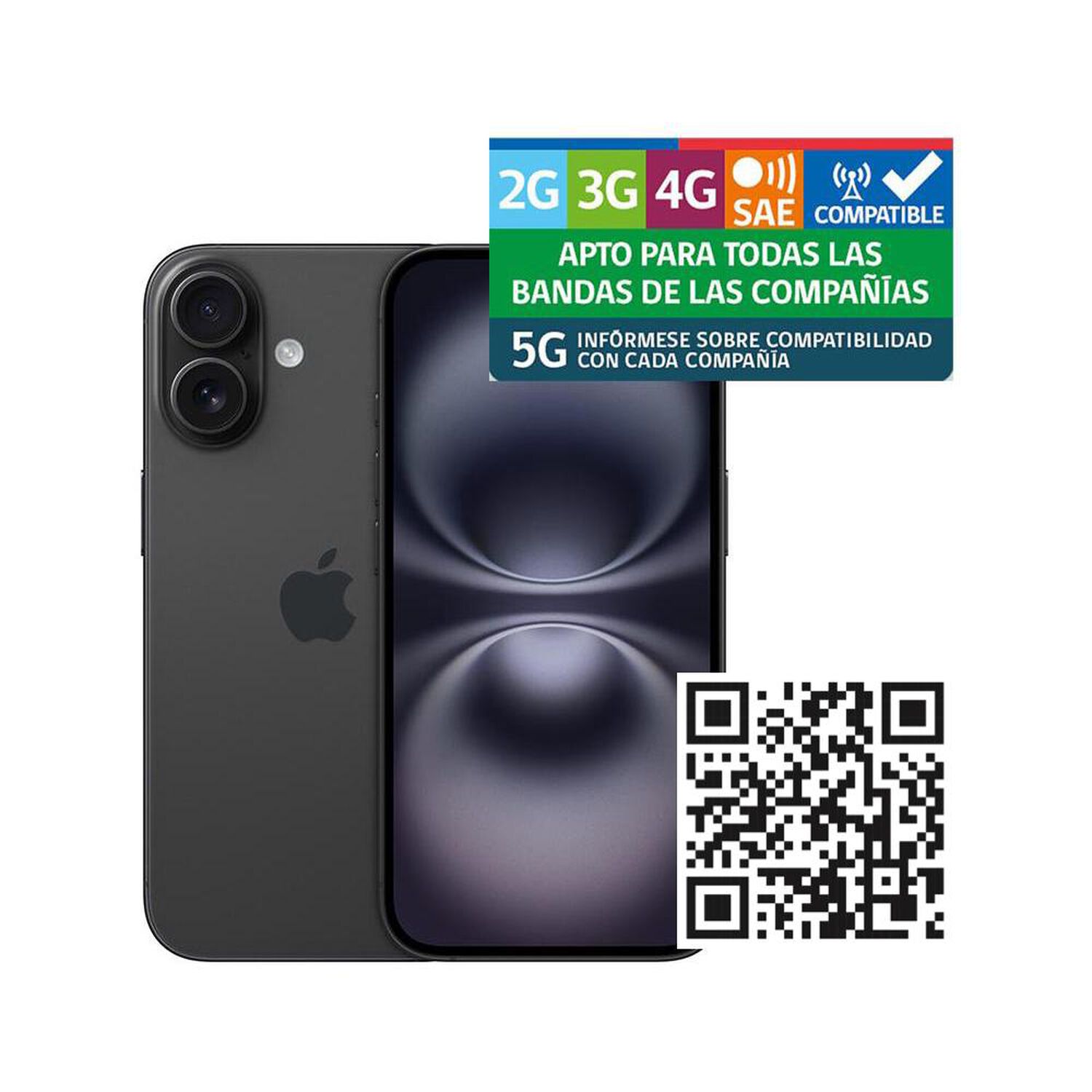iPhone 16 Apple / 5G / 128 GB / Negro / Liberado image number 8.0