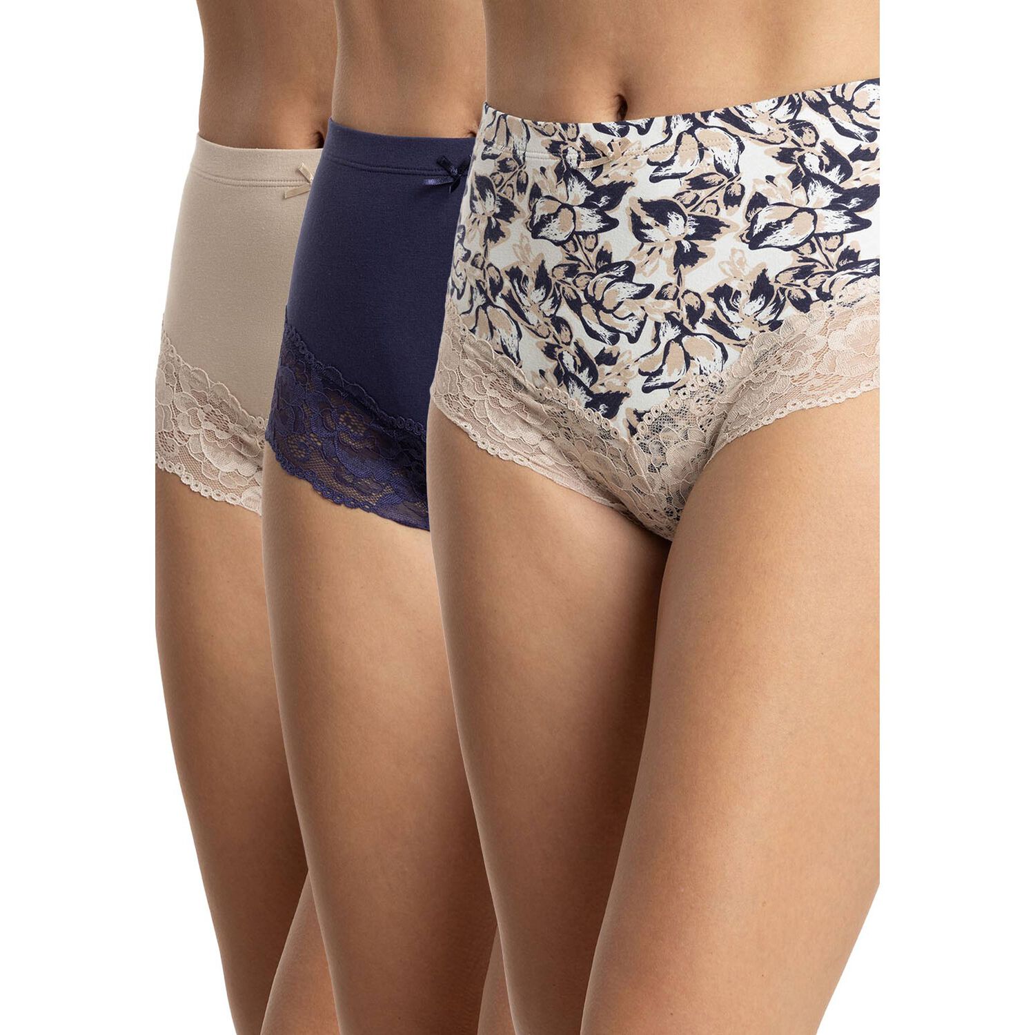 Pack 3 Pantaletas Tiro Alto Algod&oacute;n Mujer Kayser P3145053-azu5 image number 0.0