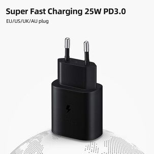 Cargador De Pared Para Celular Samsung Original Super Carga Rapida Sin Cable Tipo C 3a 25w Carga Rapida Para Iphone, Samsung