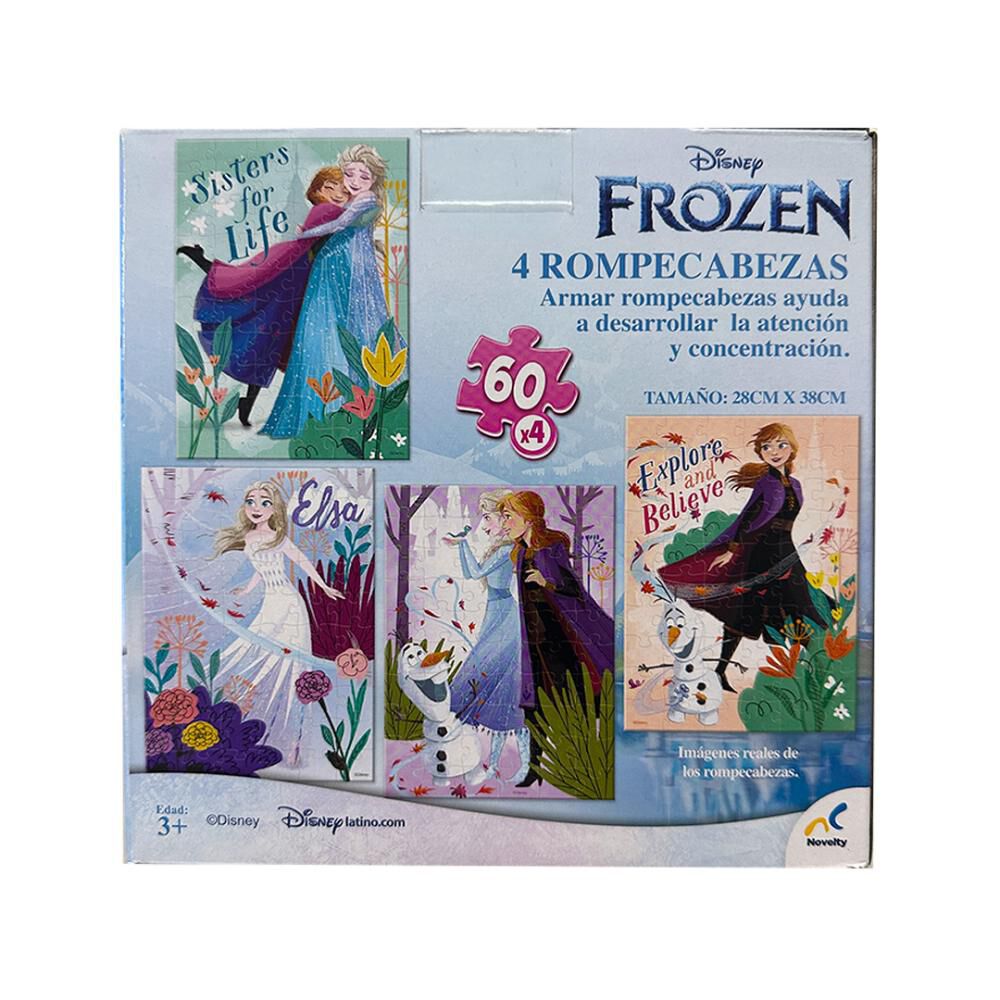Juego De Mesa Disney Puzzle 4 En 1 Frozen image number 1.0