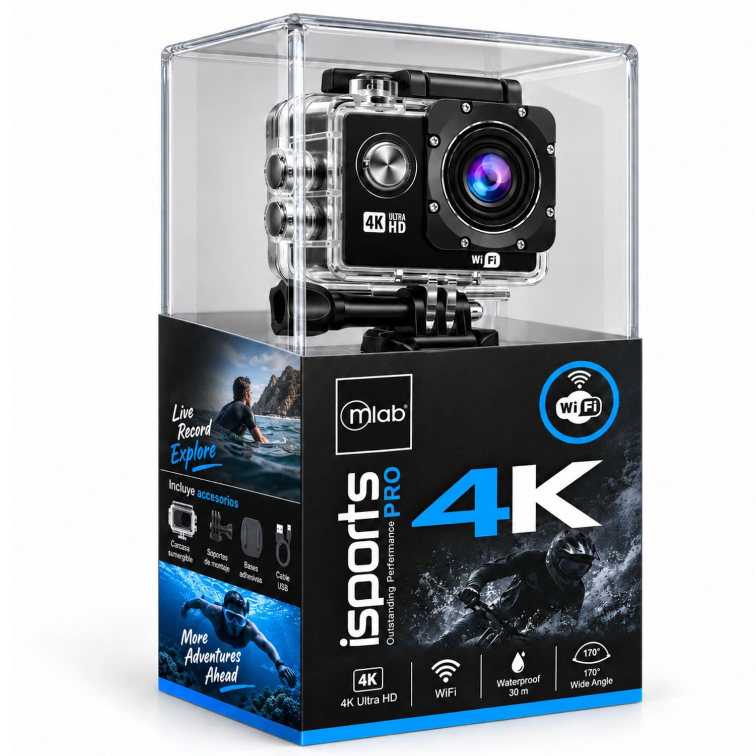 C&aacute;mara Deportiva 4k Waterproof Ultra Hd Isport Wifi image number 0.0
