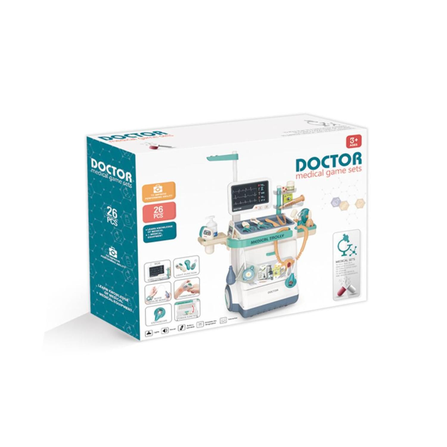 Juguete Set De Doctor Electrocardiograma 26pzas Infantil image number 5.0
