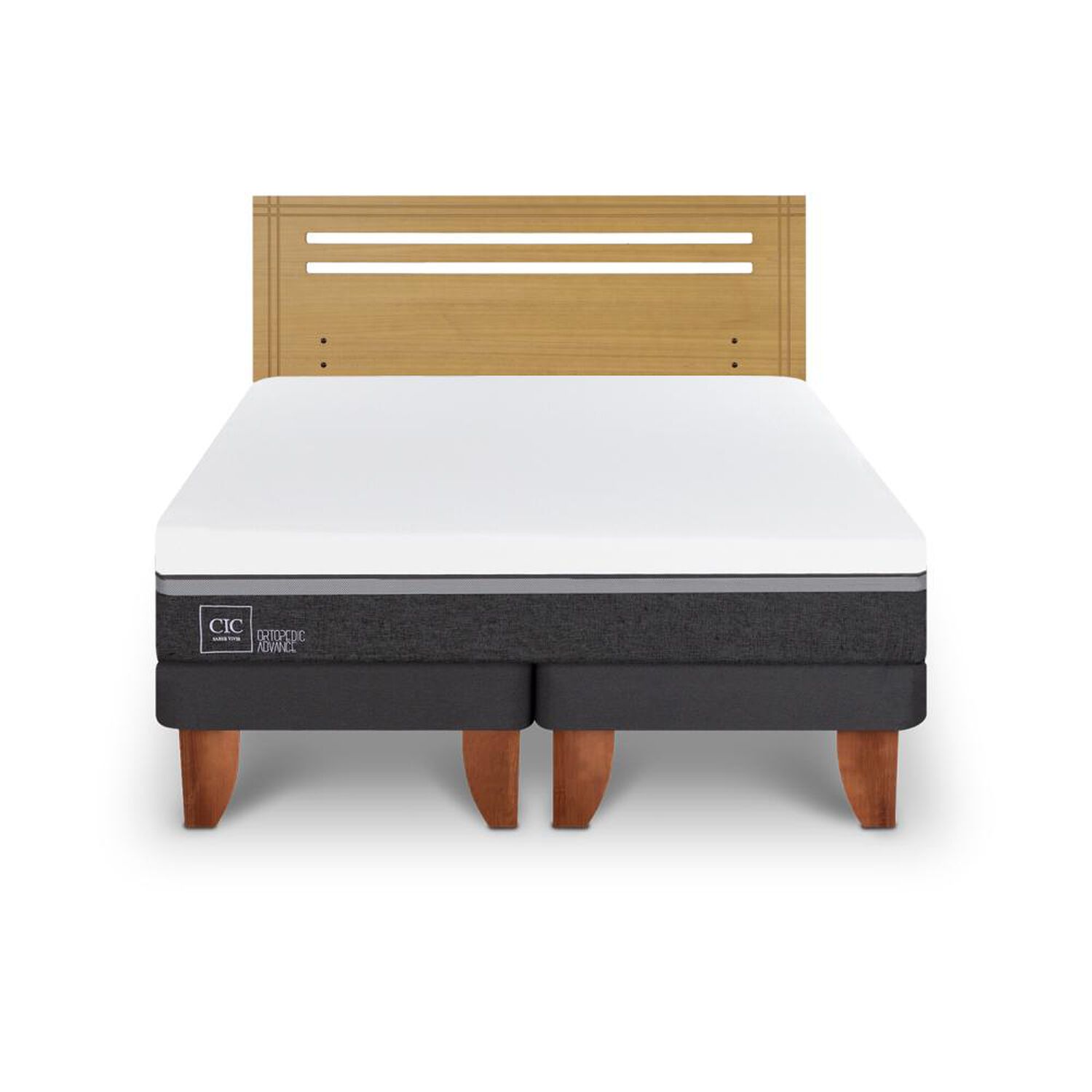 Cama Europea Cic Ortopedic Advance / 2 Plazas / Base Dividida + Respaldo image number 0.0