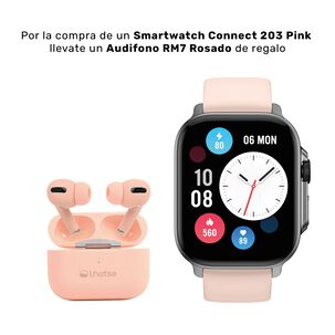 Pack Smartwatch Connect S03+ Audífono Rm7 Pink Lhotse