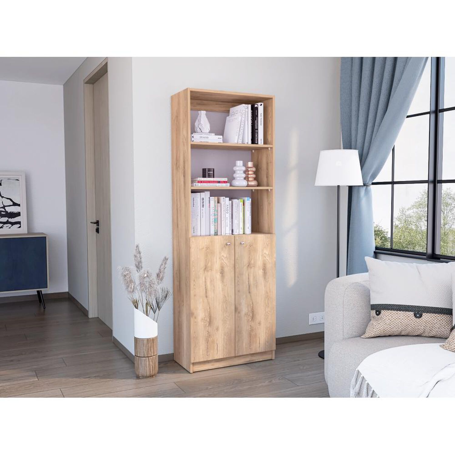 Librero Tuhome Home / 2 Puertas / 3 Cajones image number 3.0