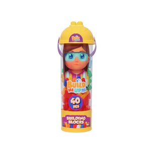 Bloques Maxi 40 Piezas En Tubo Constructor Con Exhibidor Happyline
