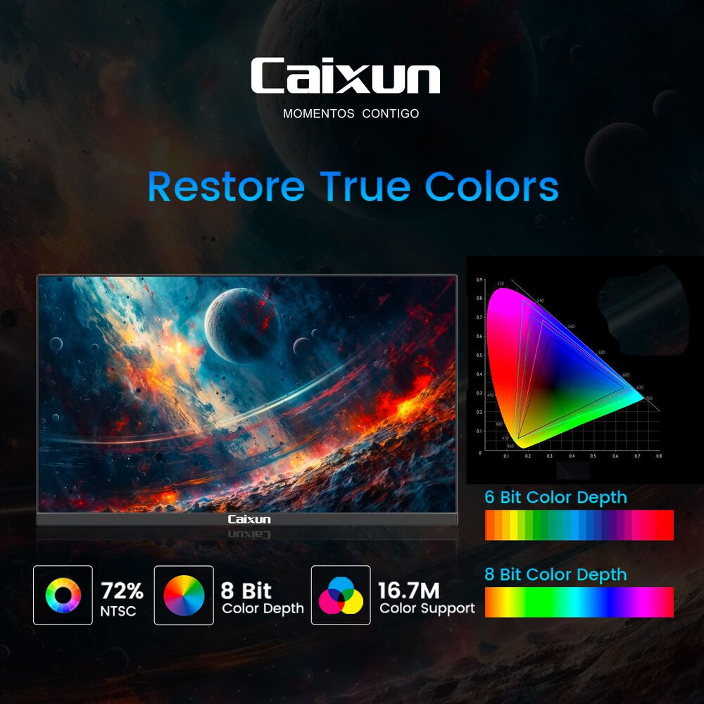 Monitor Gamer Plano Caixun 24" Fhd Va 180hz Srgb110% Hdmi Dp C24f4f image number 3.0