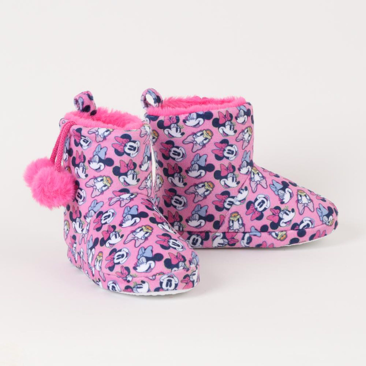 Pantufla Bota Ni&ntilde;a Minnie Rosado image number 1.0