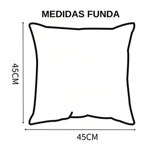 Pack 2 Fundas Bordada De 45cm X 45cm Con Cierre Oculto Fb1-14