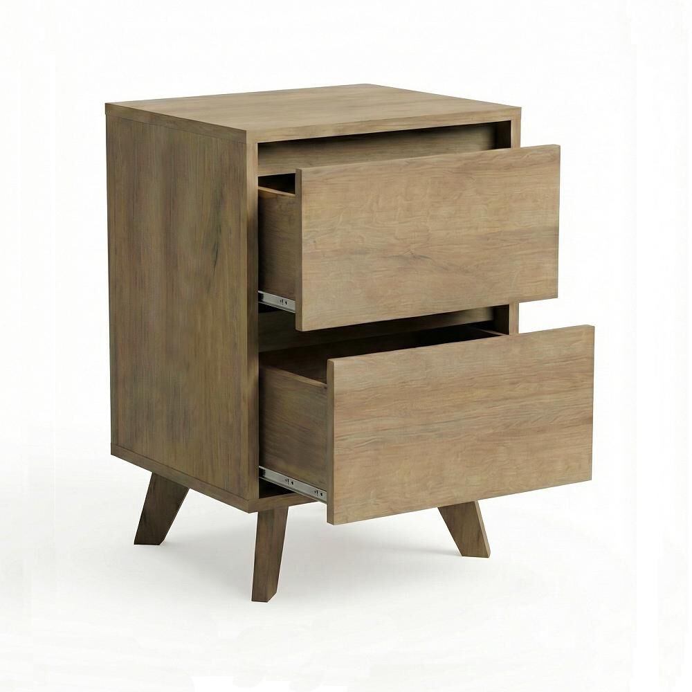 Velador Home Mobili Kalmar / 2 Cajones image number 4.0