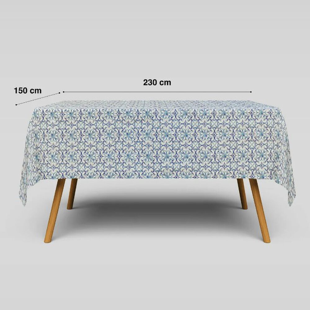 Mantel Mesa Rectangular Antimanchas Bistrech 230x150 Cm. Color Azul image number 3.0