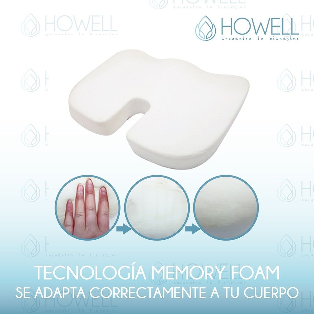 Coj&iacute;n Lumbar Ortop&eacute;dico Viscoel&aacute;stico Howell Asiento image number 7.0