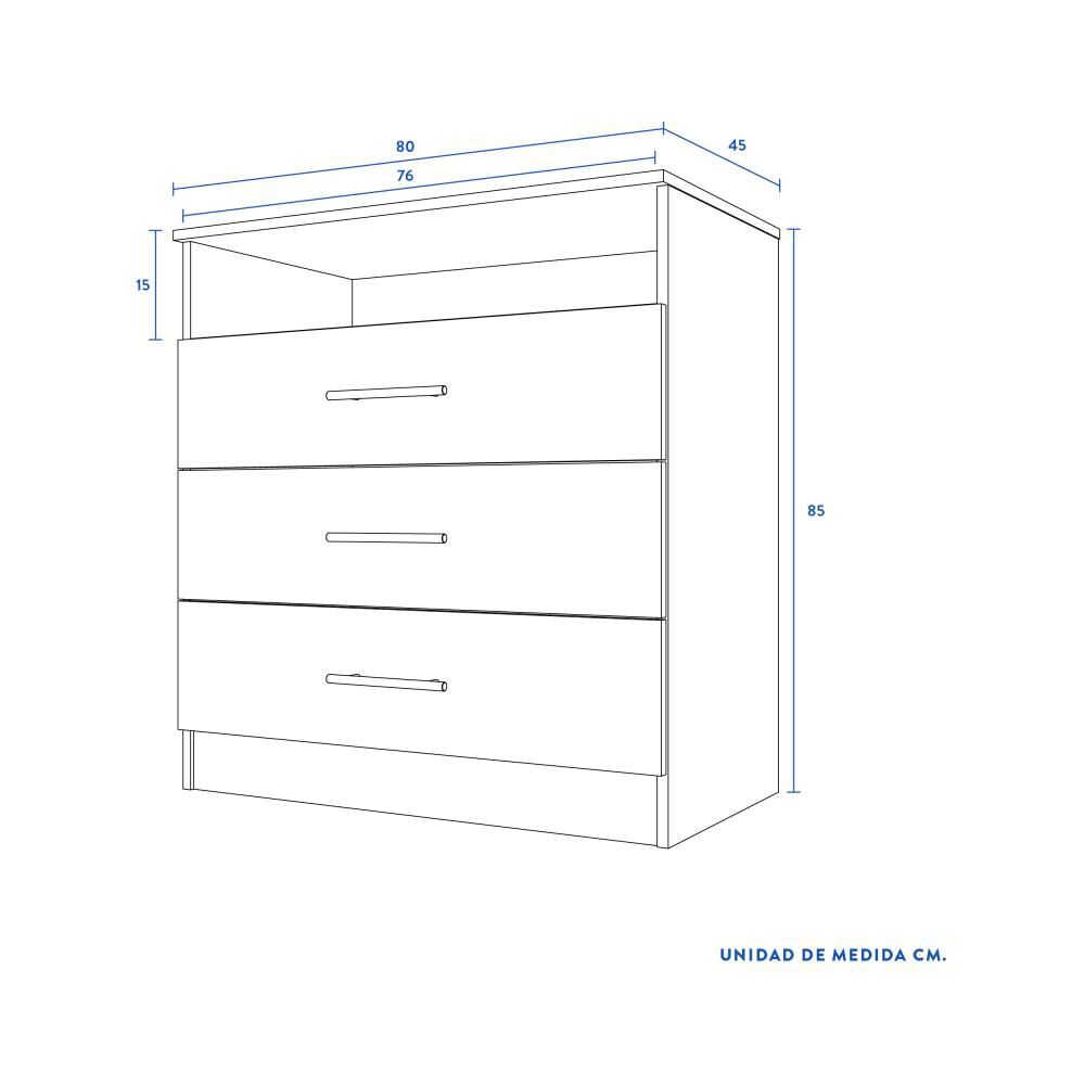 Comoda Cic Atria / 3 Cajones image number 4.0