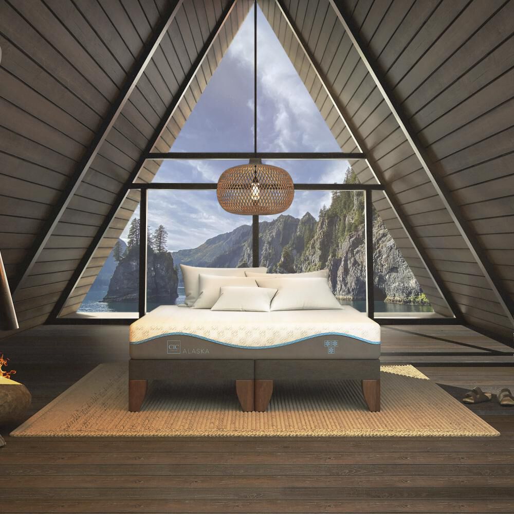 Cama Europea Cic Alaska / 2 Plazas / Base Dividida + Respaldo image number 8.0