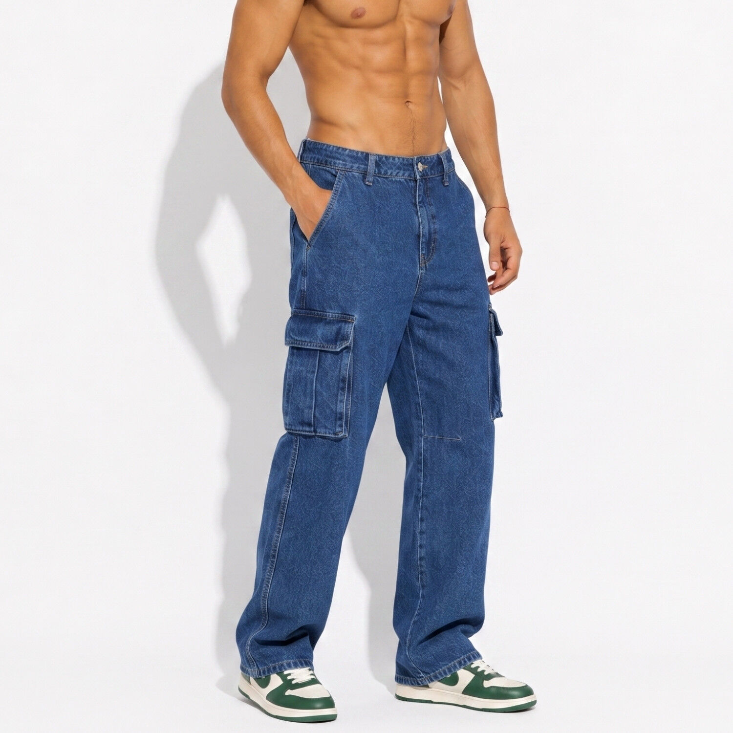 Pantal&oacute;n Jeans Cargo Baggy Hombre image number 1.0
