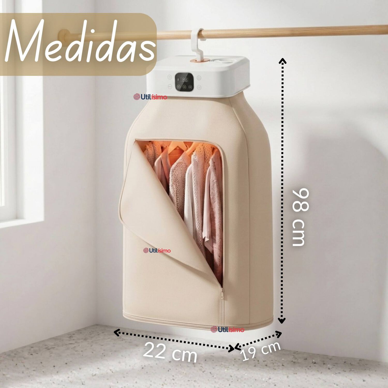 Secadora Ropa Port&aacute;til Compacto El&eacute;ctrico Bajo Consumo 900w - 1000w image number 3.0