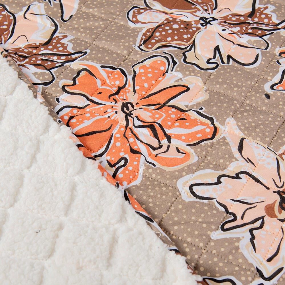 Quilt Estampado Sherpa King Flores image number 1.0