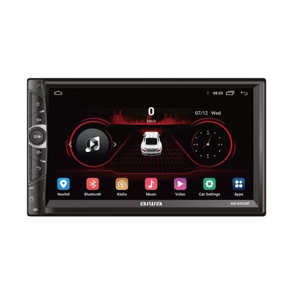 Radio Para Auto Aiwa Modelo Aw-a502bt 2 Din Android Touch Hd De 7'' Color Negro image number 0.0