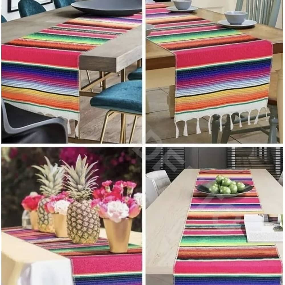 Manteles Caminos Mesa Decoracion Fiesta Sarapes Mexicanos image number 2.0