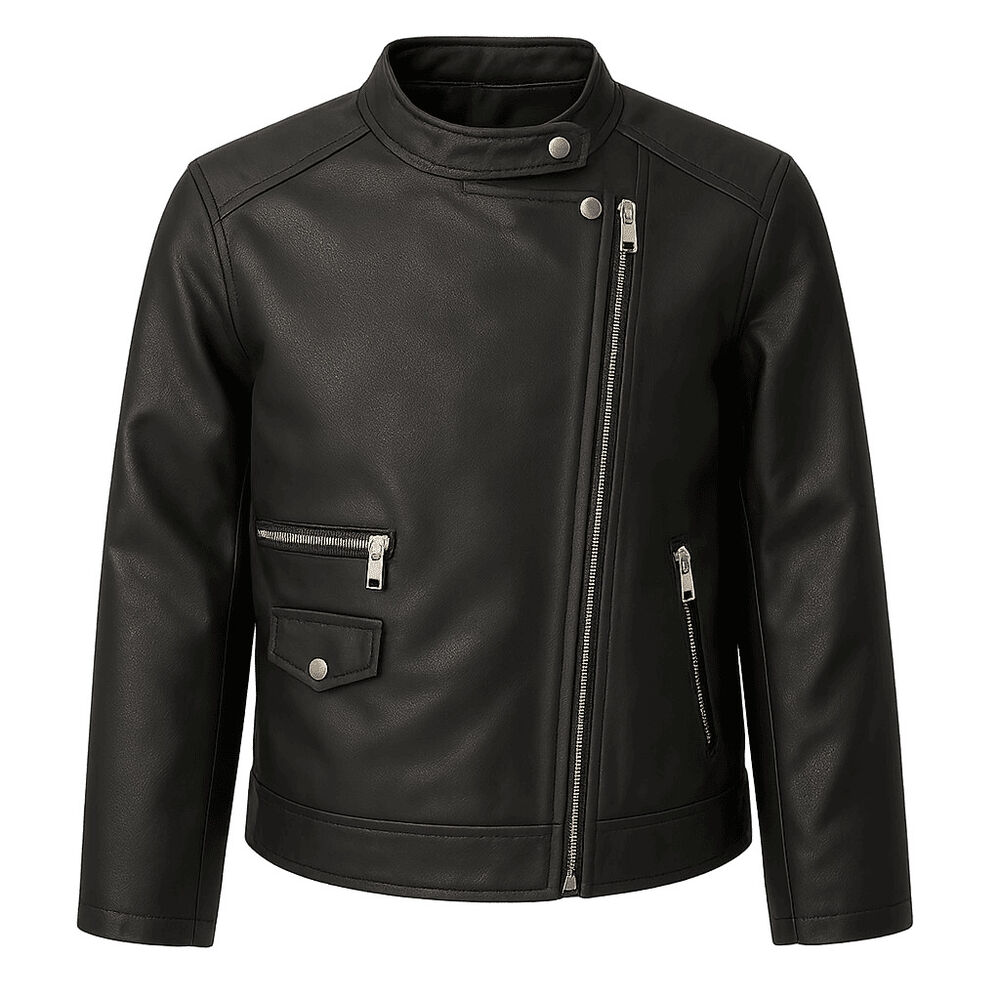 Chaquetas Biker Ecocuero Para Niños image number 2.0