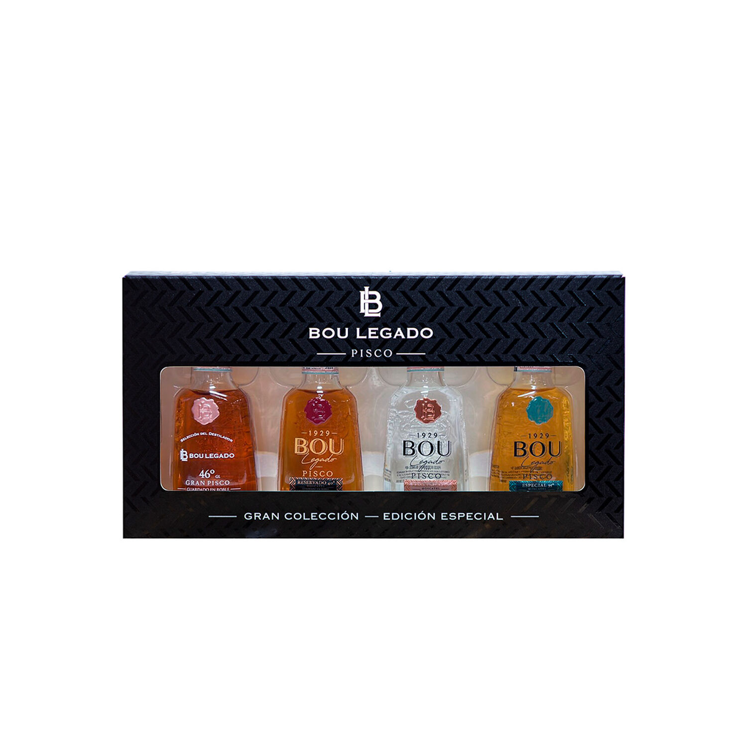 Pack Gran Selecci&oacute;n Miniaturas Pisco Bou Legado X 4 - 50 Ml image number 1.0