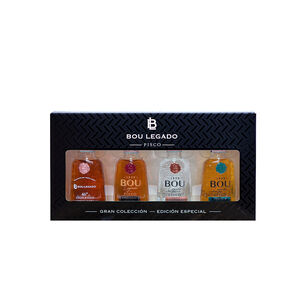 Pack Gran Selecci&oacute;n Miniaturas Pisco Bou Legado X 4 - 50 Ml
