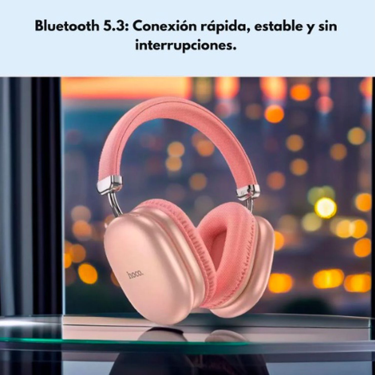 Aud&iacute;fonos Bluetooth Rosa image number 2.0