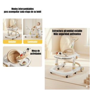 Andador Caminador Con Manilla Y Luces Mine Negro Lubabycas