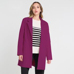 Abrigo Básico Cuello Solapa Mujer Lesage