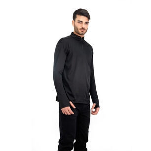 Polera Quebec Half-zip Negro Hombre