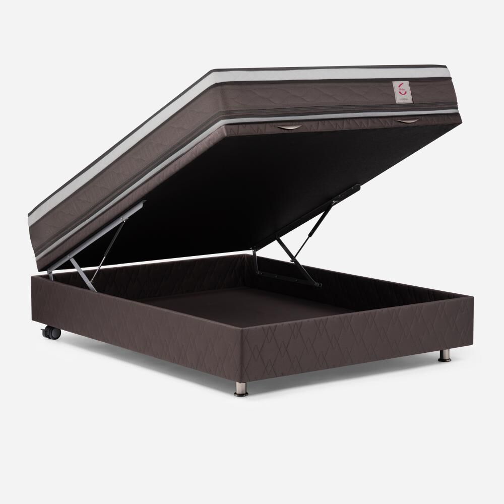 Cama Ba&uacute;l Rosen New Style 6 / 2 Plazas / Base Normal + Set De Maderas image number 1.0