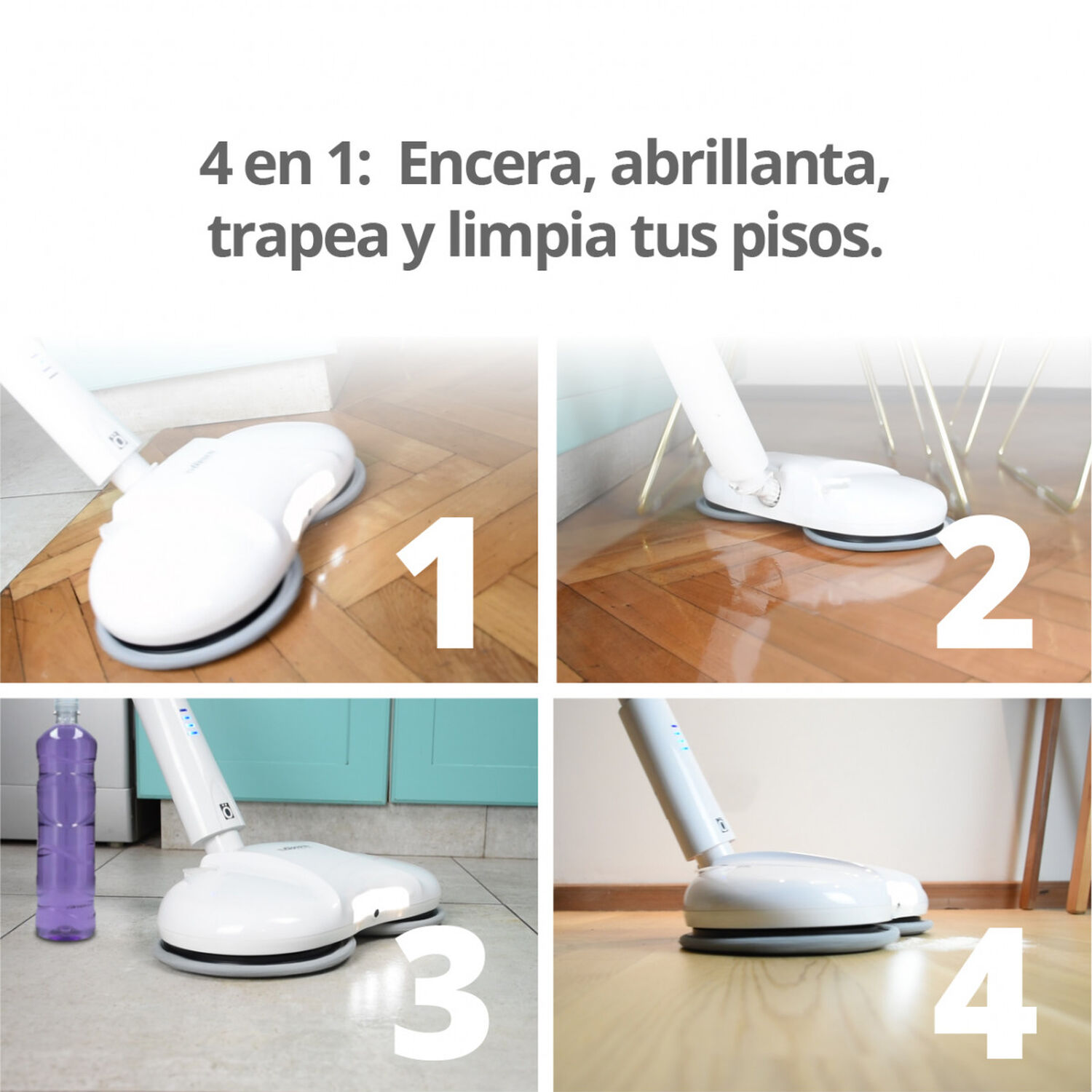 Enceradora, Pulidora Y Mopa Inal&aacute;mbrica Thor Spin Bot 4x image number 3.0