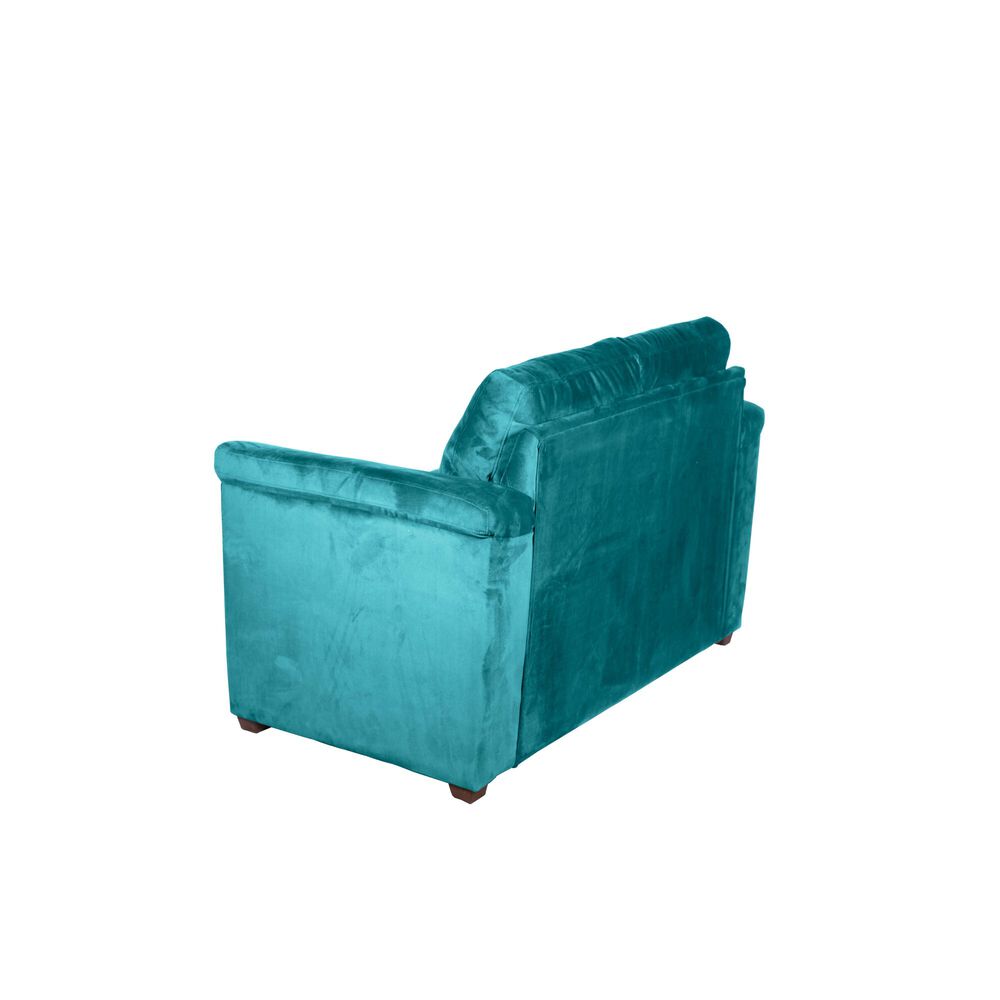 Sofa Ancona 2 Cuerpos Tela Velvet Turquesa image number 2.0