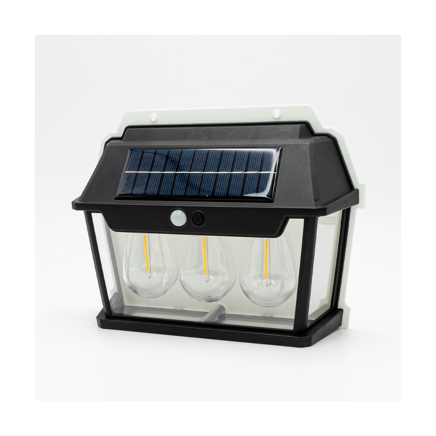 Foco Solar Luz Calida 3 Ampolletas Con Sensor De Movimientos image number 1.0