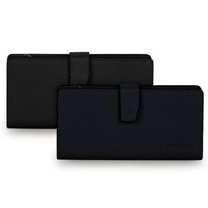 2 Billeteras De Mujer Vesta Negra Y Azul Carven