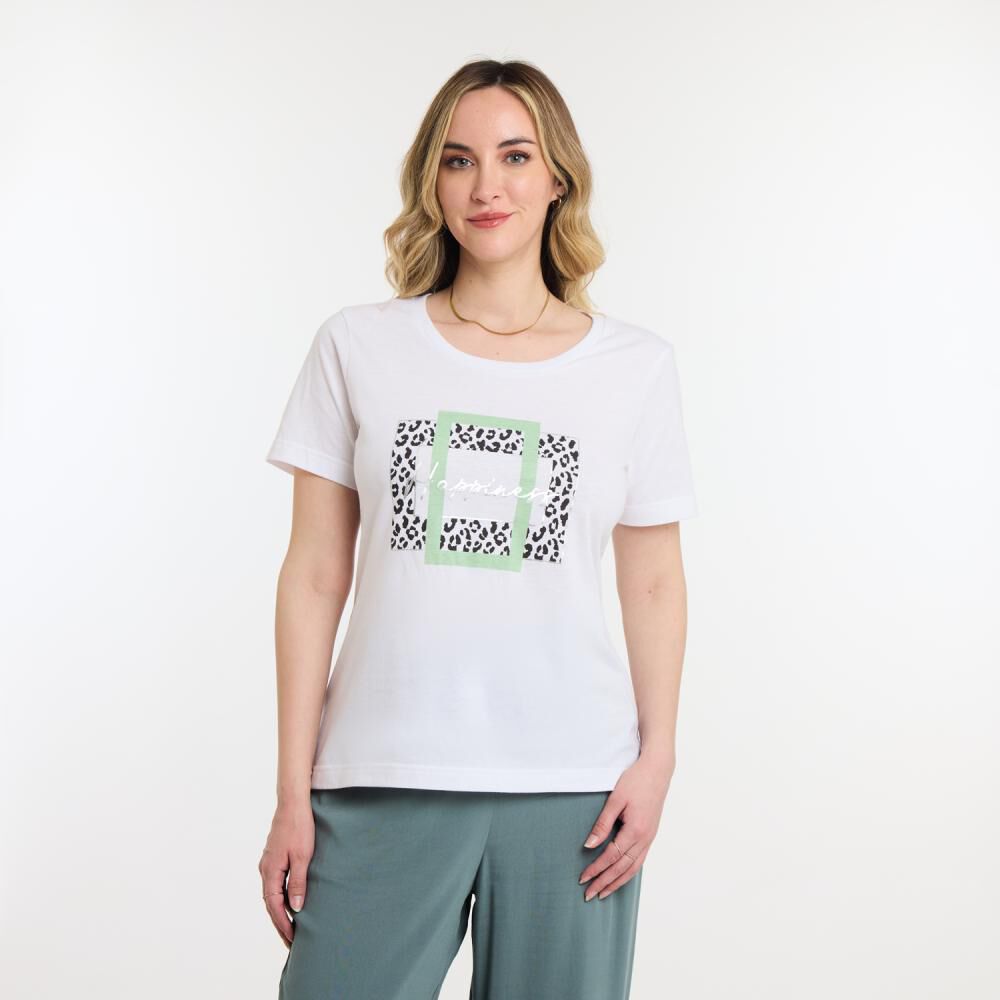 Polera Lisa Manga Corta Cuello Redondo Mujer Geeps image number 0.0