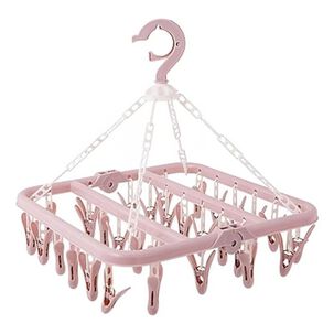 Colgador De Calcet&iacute;n Ropa Interior De 32 Clips Plegable