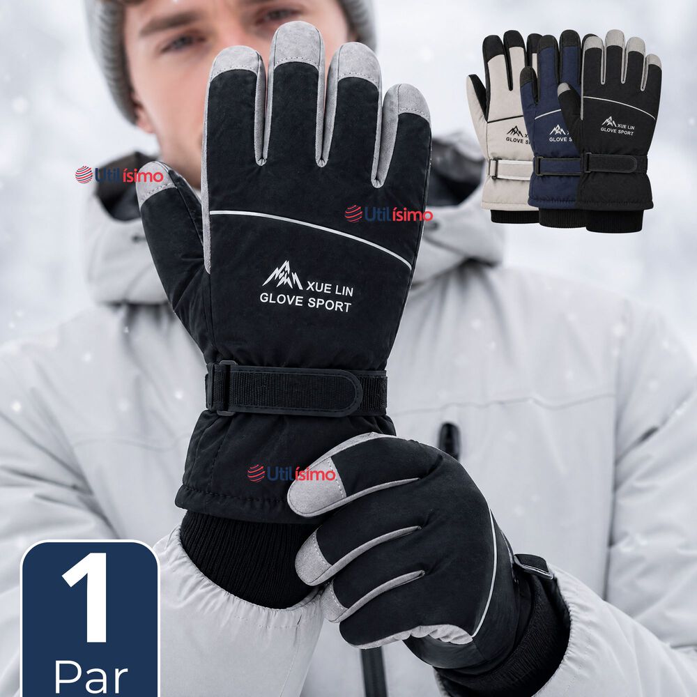 Guantes Para Moto Impermeables Surtidos Touchscreen Antideslizantes T&eacute;rmicos image number 0.0
