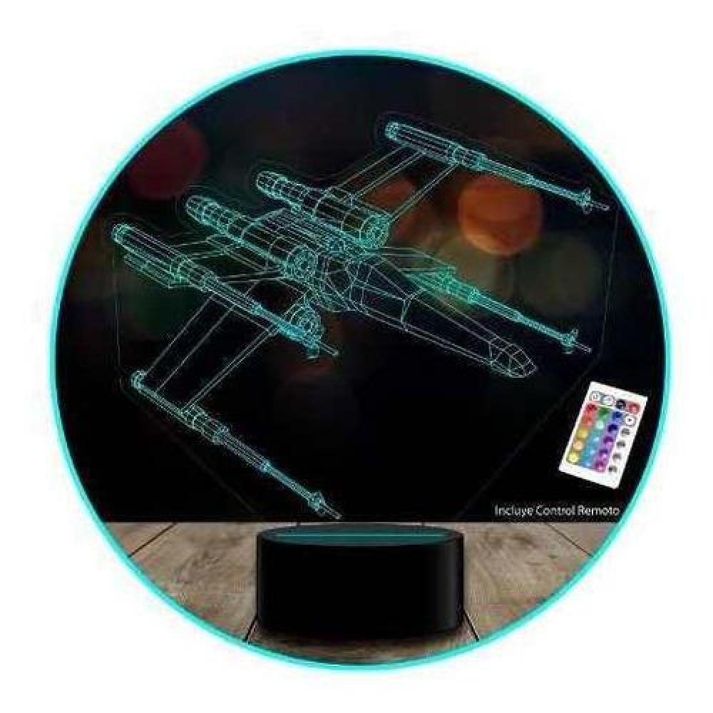 Lampara 3d Star Wars X- Wing 16 Colores Control Remoto image number 0.0