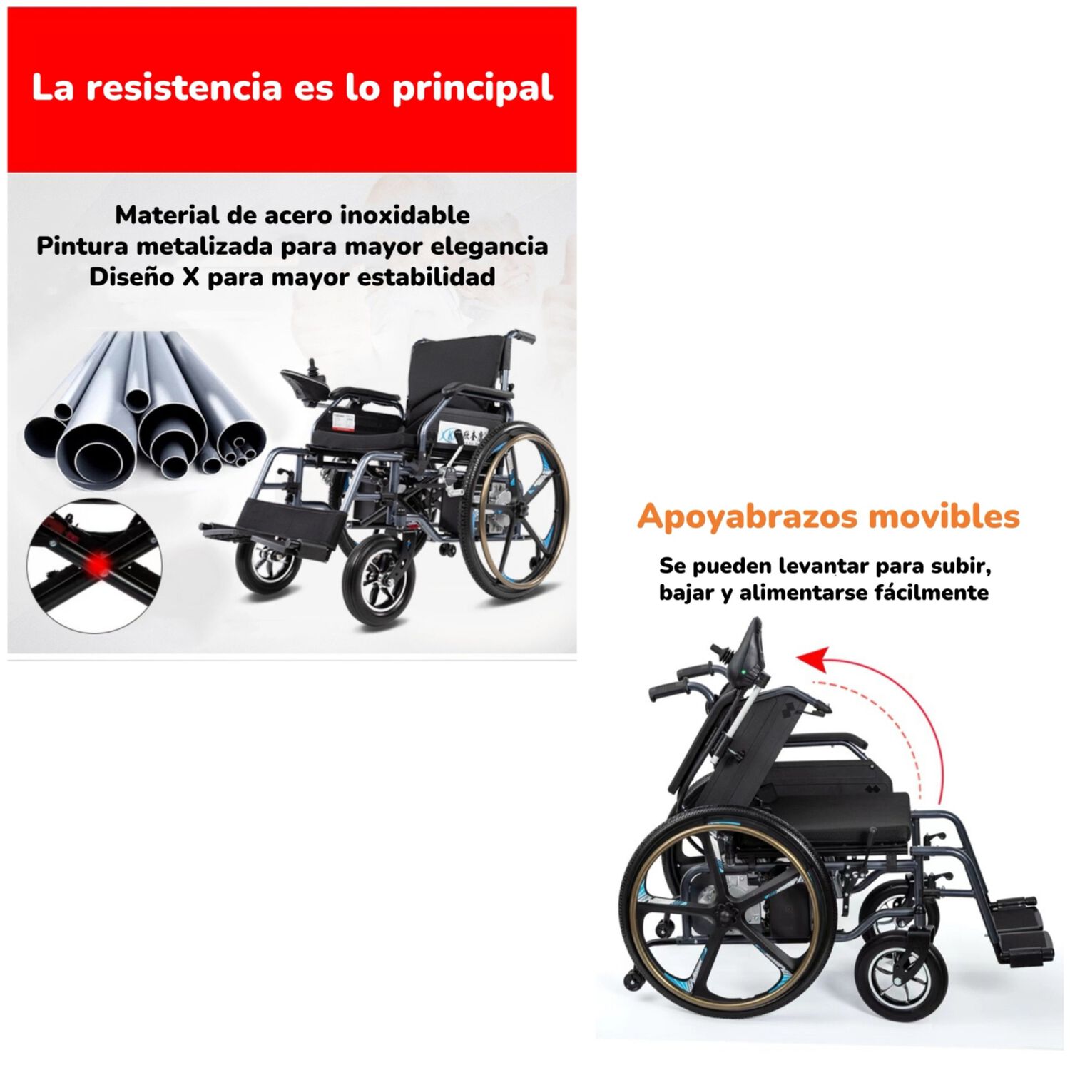 Silla De Ruedas El&eacute;ctrica Plegable Movix By Lubabycas image number 2.0