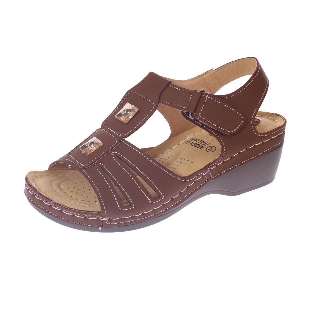 Sandalia Confort Caf&eacute; Modelo Italiano Art. 5ask73335brown image number 0.0