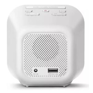 Radio Am Fm Reloj Digital Parlante Blanco Tar4406/37