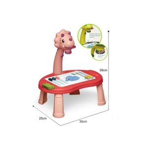 Juguete Mesa De Dibujo Proyector Led Infantil Rosado