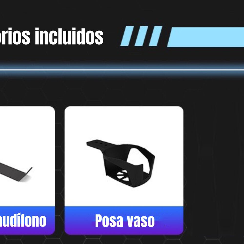 Escritorio Gamer Con Luces 140x60x73cm Negro Lubabycas image number 4.0