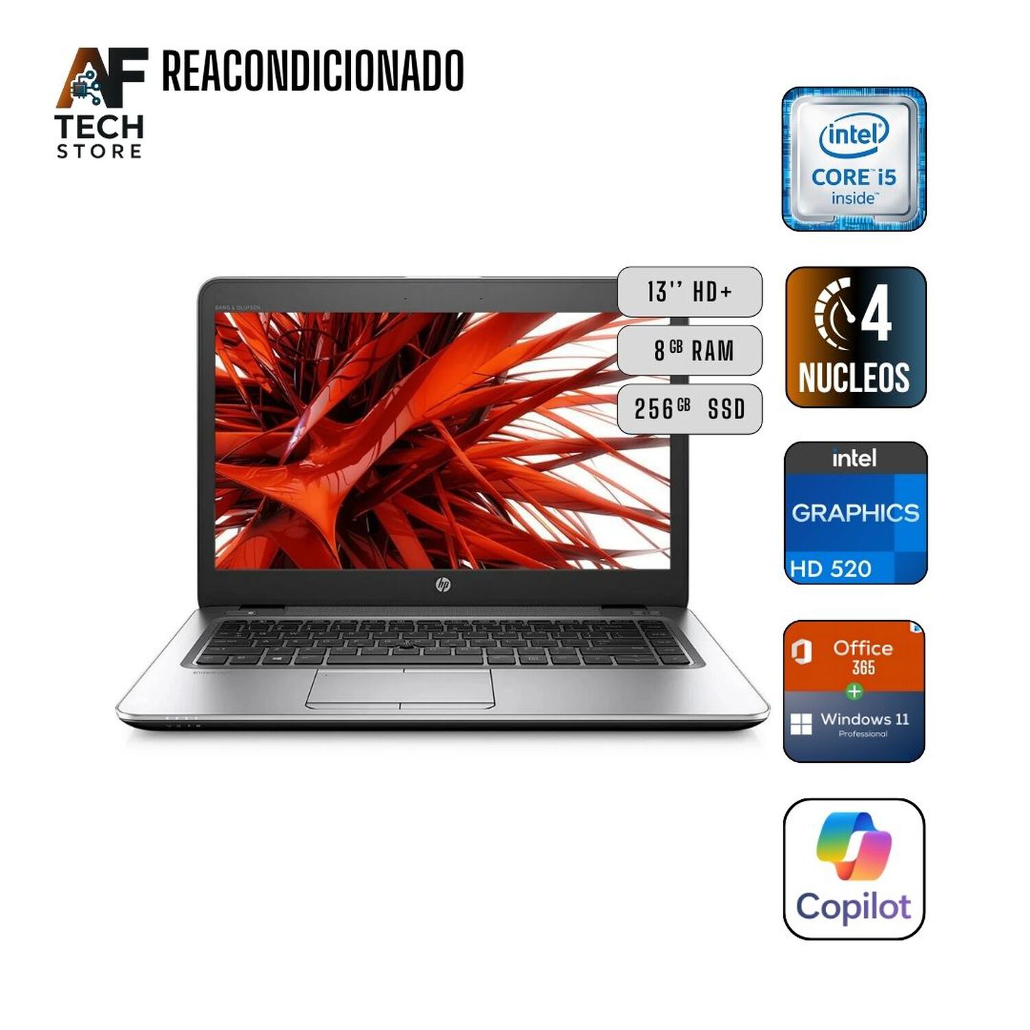 Notebook Hp 640 G2 I5 6th 8gb 256gb - Win11+office - Reacondicionado Profesional image number 0.0